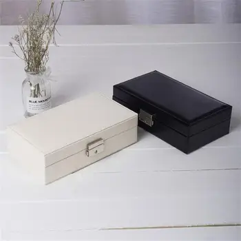 

PU Leather Jewelry Box Storage Box Ring Display Lady Case Portable Jewelry Organizer for Necklaces Joyeros Organizador De Joyas