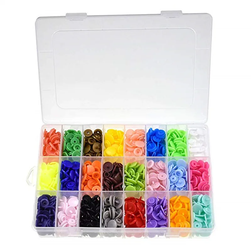 360Pcs 24 Colors Resin Buttons With Pliers Buttons For Clothes DIY Craft Needlework Fastener Snap Pliers Machine Sewing Tools  (3)