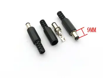 

100pcs DC 5.5x2.1mm Power Cable Male Plug Connect Socket for Camera / LED