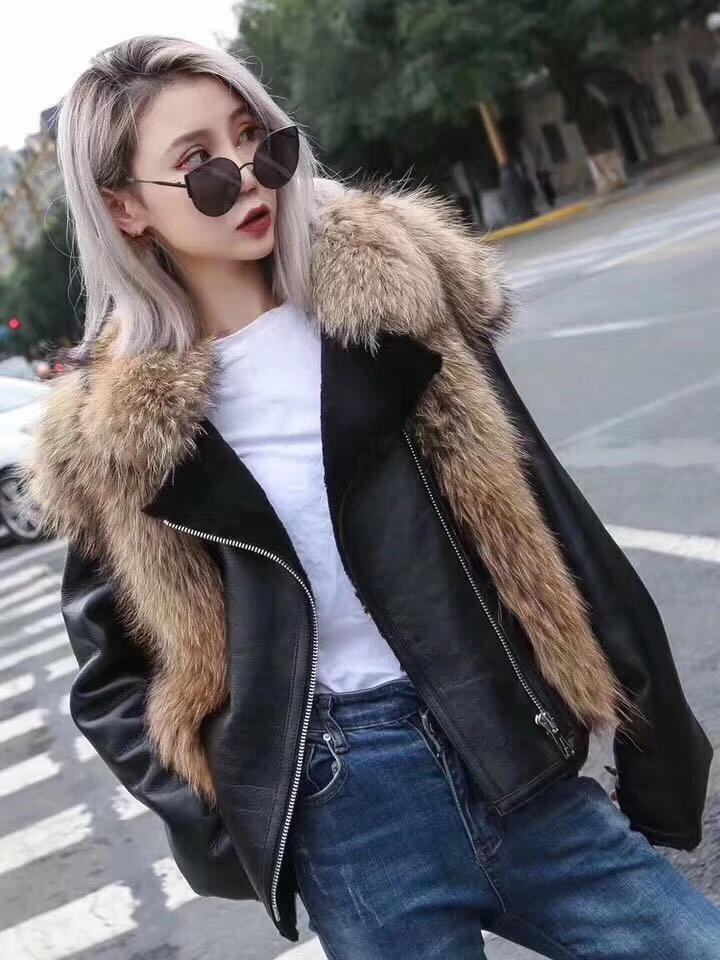 OFTBUY, пальто с натуральным мехом, зимняя куртка, Женский двусторонний мех, Натуральная овечья кожа, пальто из натурального Лисьего меха, Толстая теплая уличная одежда, новинка