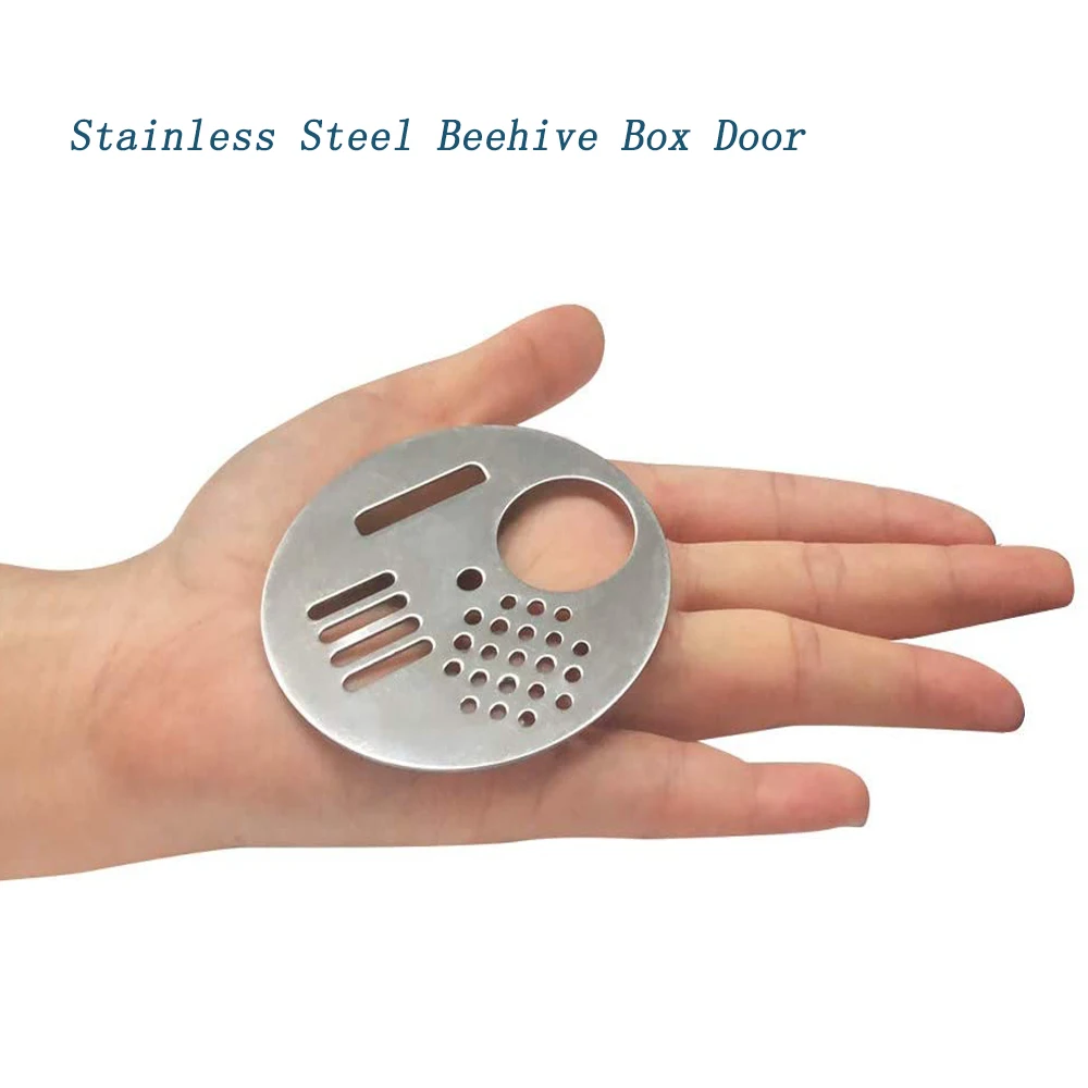 10Pcs Round Metal Beehive Box Door Entrance Gate Disc Stainless Steel Beekeeping Nest Equipment Prevent Anti-Escape Bees Tools 5