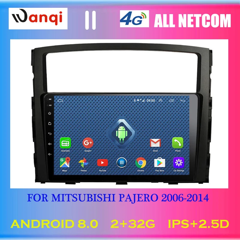 

4G Lte All Netcom 9 inch Android 8.0 car dvd gps navigation For Mitsubishi Pajero 2006-2014 multimedia radio system