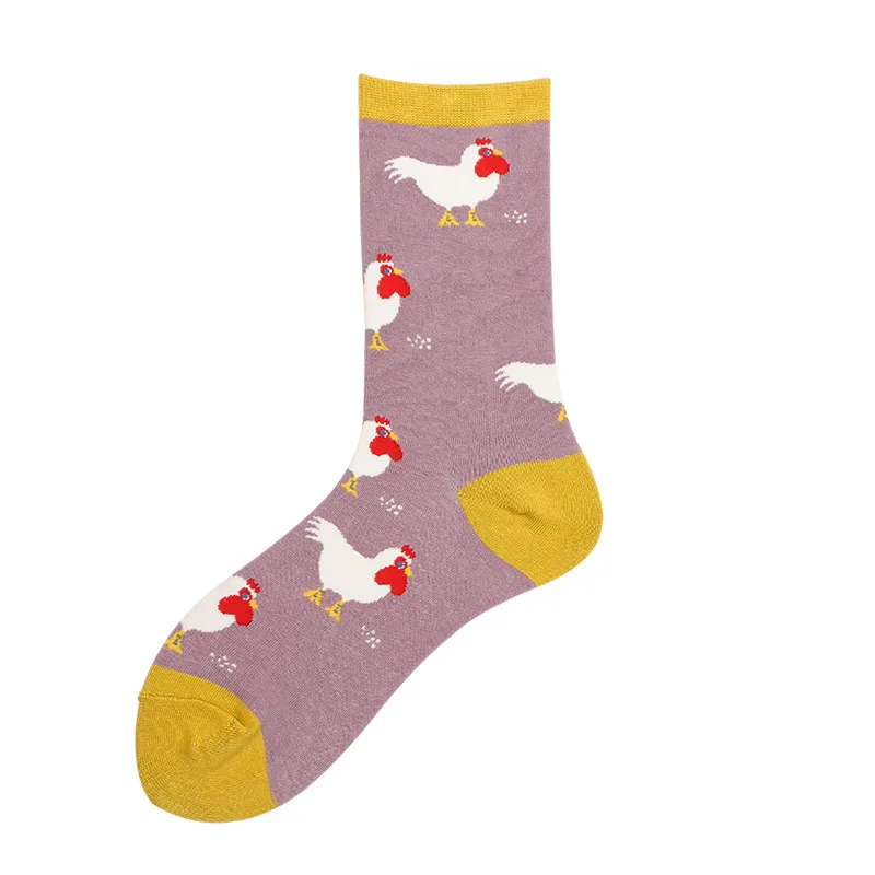 Animal Pattern Harajuku Happy Socks Men's Funny Combed Cotton Casual Socks Colorful Novelty Skateboard Socks Ladies - Цвет: 1