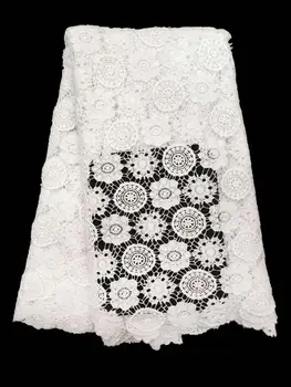 

white african lace fabric 2020 high quality guipure lace latest cotton swiss voile lace french cord lace fabric forparty 5yards