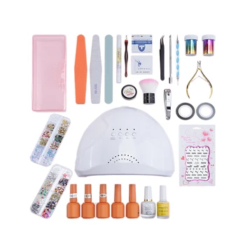 

Full Manicure Set with Lamp Nail Set 48W UV LED Lamp for Nail Art Sets Nail Polish Set Tools for Manicure EU Plug