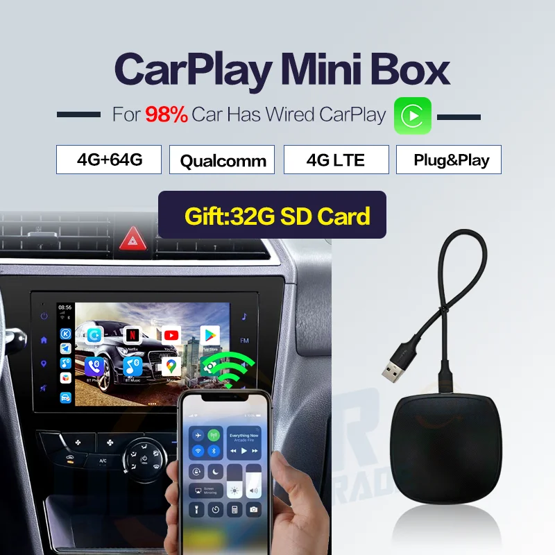Carplay Ai Box Applemini Mini Android Boxwireless Android Auto Ux 999 For Audi Volvo Ford Benz Vw Porsche Mazda Honda Peugeot