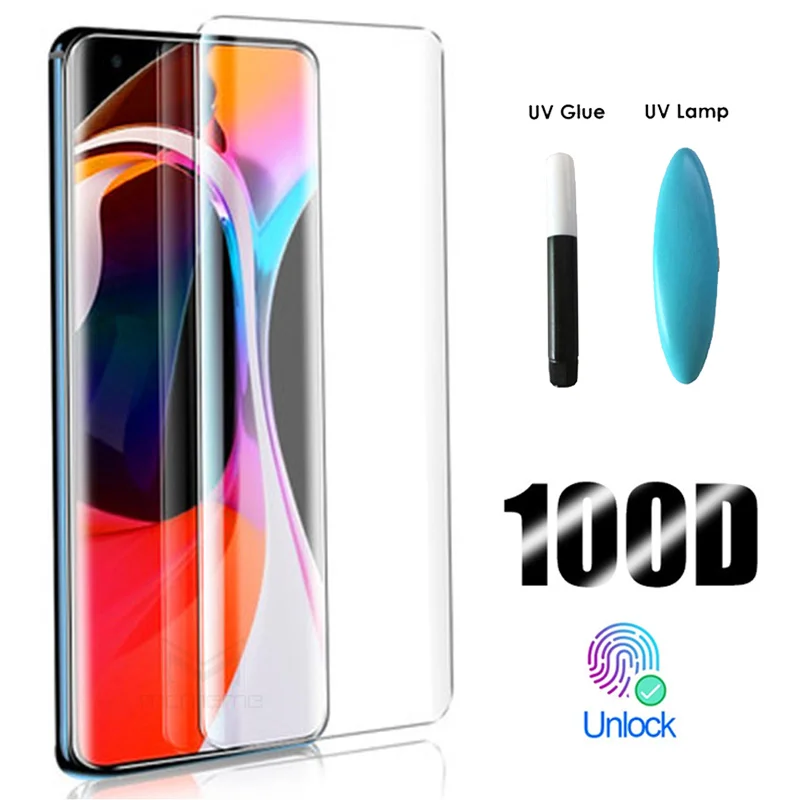 УФ закаленное стекло для Xiaomi Mi 10 Pro Note 99D полностью жидкий клей защита экрана Mi10 10Pro