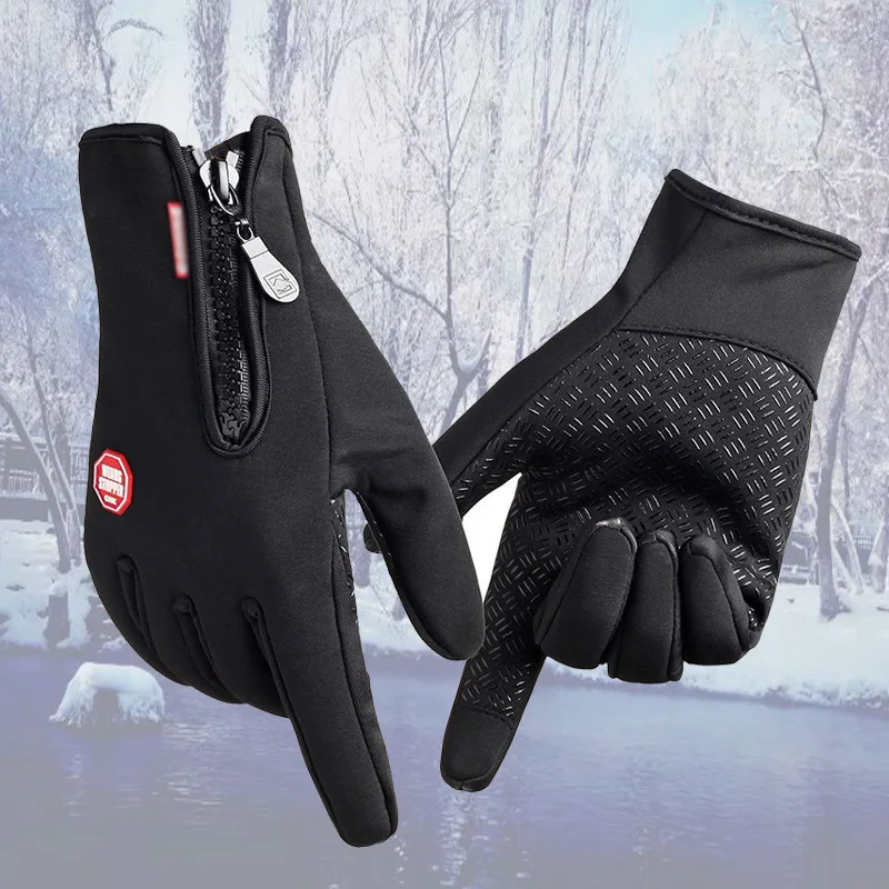 Winter Cycling Gloves Windproof Gloves Mittens Men Women Guantes Femininas Luva Winter Touchscreen Motorcycle Bike