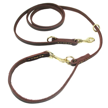 

Leather Dog Leash Durable Large Dog Leashed Buckle Outdoor Pet Leashes Adjustable Long Short Pet Dog Walking Training Leads
