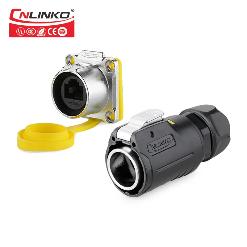 Cnlinko M24 адаптер PBT Материал RJ45 8pin разъем Электрический с IP/65/IP67 мужской гнездовой