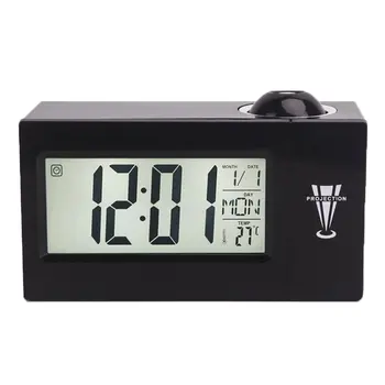 

Rectangular Thermometer Electronic Clock Luminous Electronic Snooze Projection Date Sound Control Electronic Alarm Clock