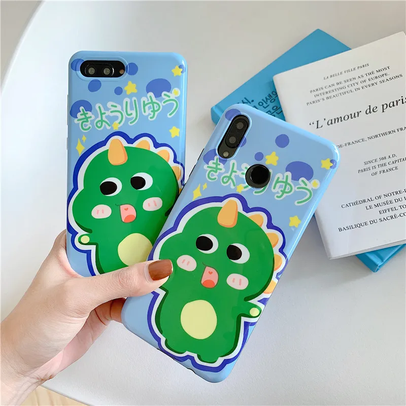 

Cute Dinosaur Phone Case For Huawei P30 Pro P20 Mate 20 Nova 3 4 5 Pro Case For Honor 10 20 Pro Back Cover Cartoon Soft Cases