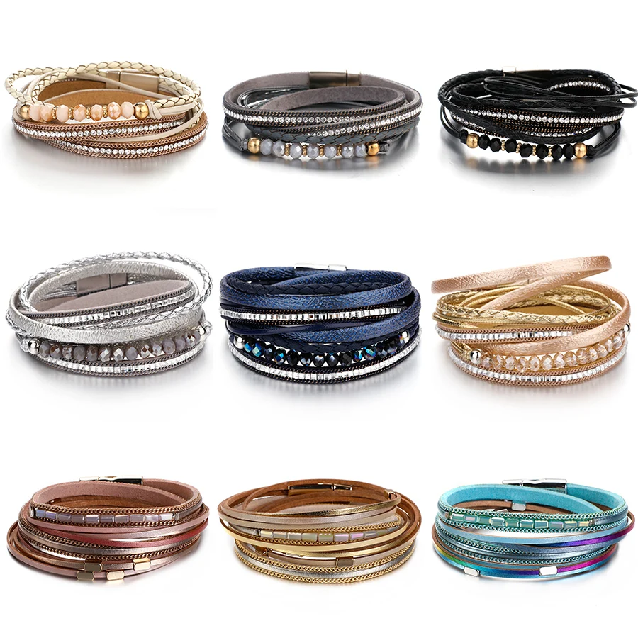 Layered Beautiful Wrap Charm Women Bracelets