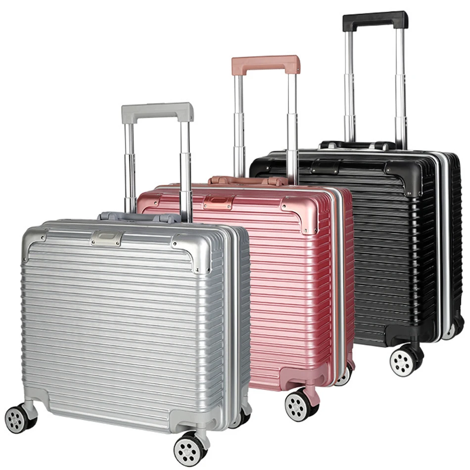 

18 Inch ABS+PC luggage set travel suitcase on wheels Trolley luggage carry on cabin suitcase Women bag Rolling luggage spinner w