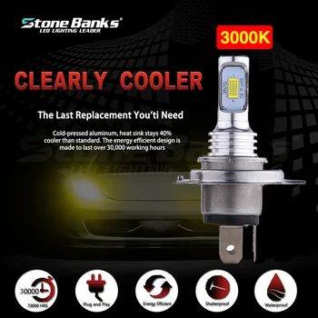 

2Pcs H4 9003 HB2 6000k LED Bulbs SUPER WHITE CSP LED Headlights Bulbs Kit High Low Beam Canbus LED Fog Light Bulb