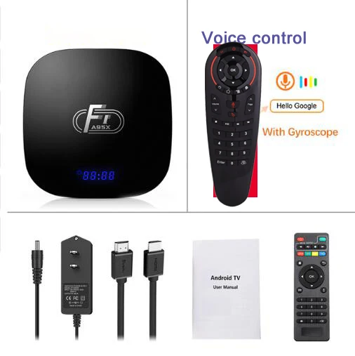 Android 8,1 tv box A95X F1 2GB 16GB Amlogic S905W tv box четырехъядерный 2,4G WiFi 4K 3D медиаплеер PK X96 mini Smart tv box - Цвет: 2GB16GB g30