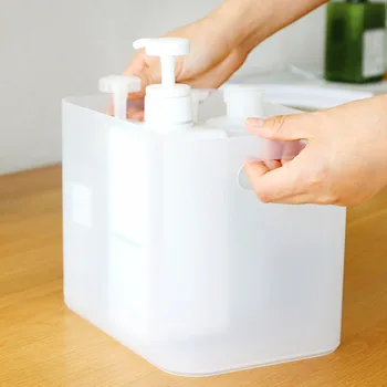 

Simple desktop cosmetic storage box dresser translucent plastic frosted storage box large high box
