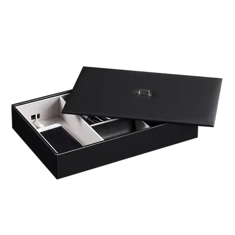 Valet Tray Dresser Organizer With Lid For Men And Women 6 Slot