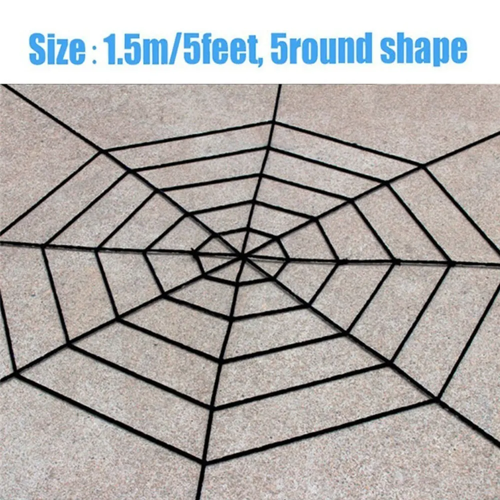 2.5m Black Giant Halloween Cobweb Terror Yarn Window Cosplay SpiderWeb Stretchy Halloween Spiders Web Party Decoration House Decor - Цвет: 2.5m Black