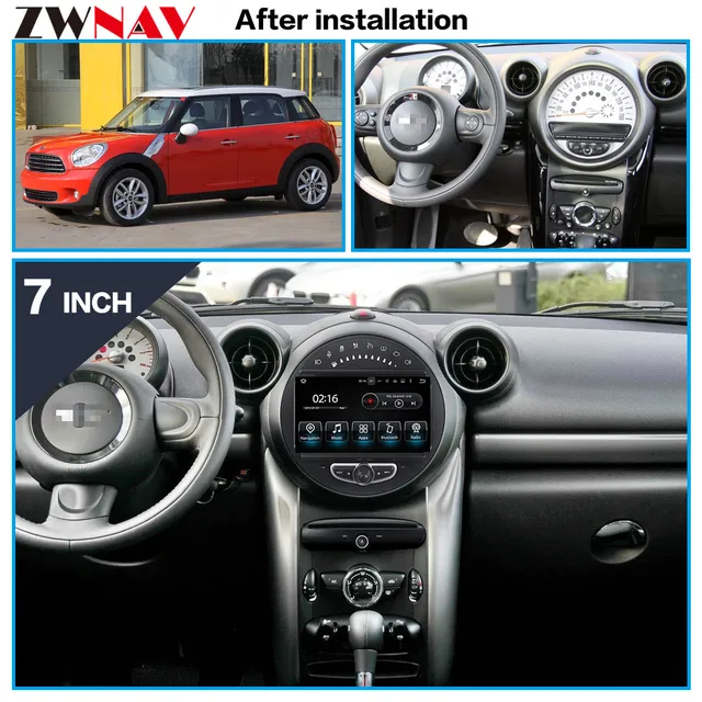 $455 4+64 touch screen Android 9.0 Car multimedia Player GPS Audio for Mini Cooper 2006-2013 radio video stereo head unit BT free map