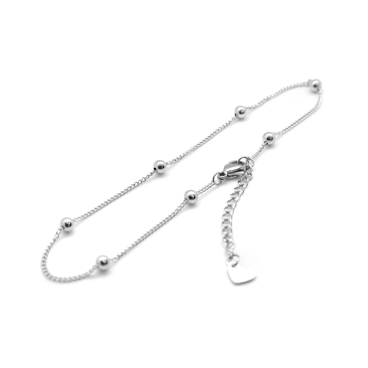 304 Stainless Steel Anklet Silver Color Round Charm Anklet With A Bell Fashion Women Jewelry Gifts 23.5cm(9 2/8") long, 1 Piece - Image 3