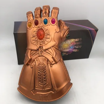 

1:1 34.5cm Marvel Avengers Infinity War Infinity Gauntlet LED Light Gem Thanos Gloves Figure Cosplay Costume party adult gift