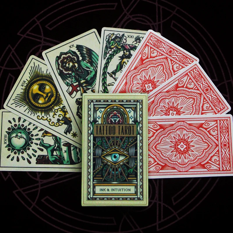 Tattoo Tarot New Arrives Traditional Tarot 78 PCS Tarots Playing Card Divination Fate With Electronic Manual Table Game