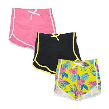 

Children Girls 3 Piece Workout Stylish Drawstring Yoga Panties Elasticity Sports Shorts Kids Summer Cotton Fashion Shorts