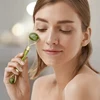 2PC Natural Jade Stone Gua sha Face Lift Roller Gouache Scraper Guasha Massage Tools Facial Body Anti Wrinkle Beauty Massager 4