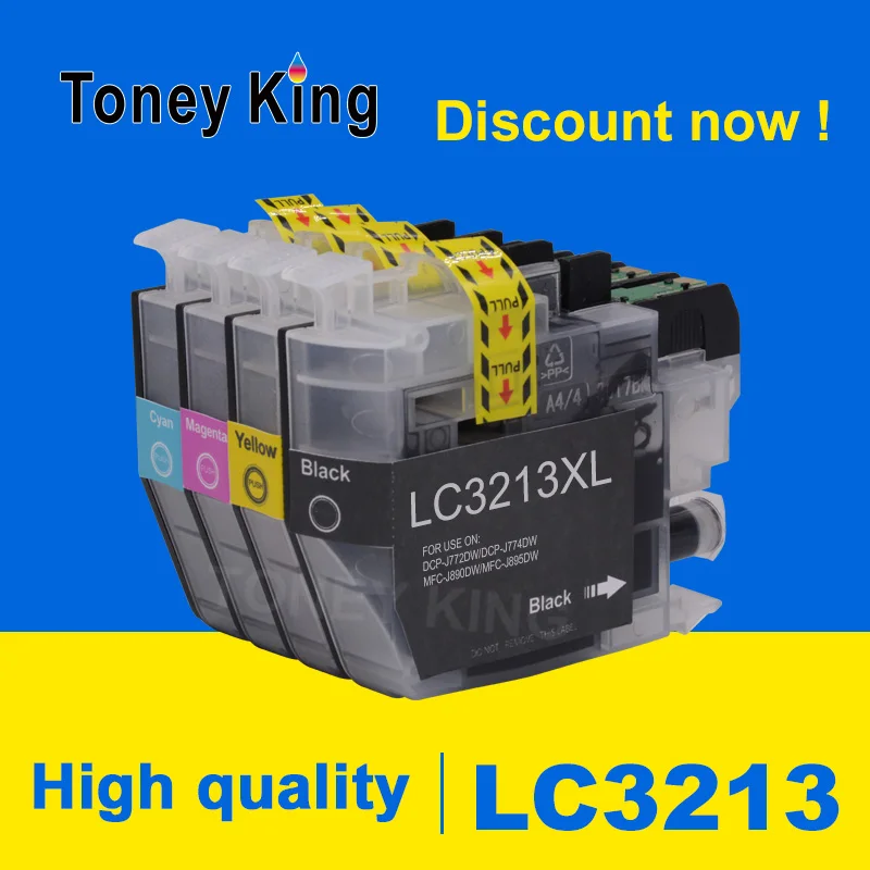 Toney universal(король для Brother LC3213 LC-3213 LC3213XL совместимый картридж с чернилами DCP-J772DW DCP-J774DW MFC-J890DW MFC-J895DW принтер