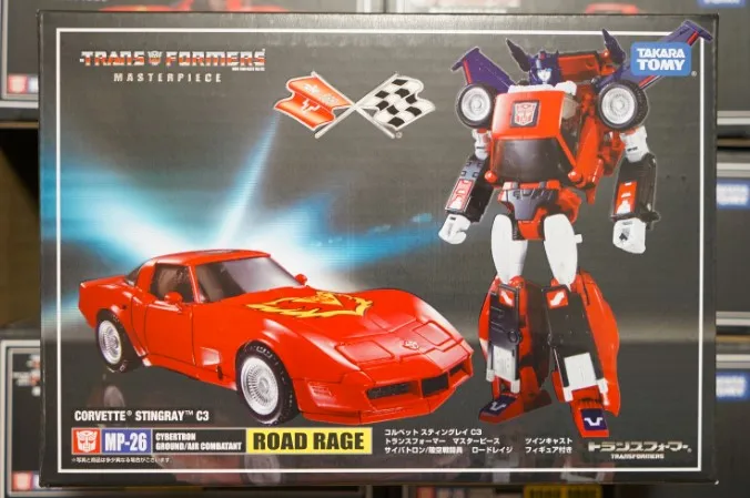 

Takara Tomy Transformers Robots MP-26 MP26 Red Female Car Road Rage with Coin Deformation Action Figure Toys Collections