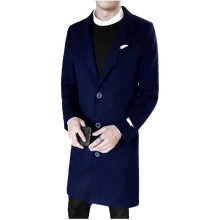 Осенне-зимний мужской плащ, деловая мужская длинная куртка для свадебной вечеринки, большой размер 5xl, новинка, длинное пальто, Мужское пальто
