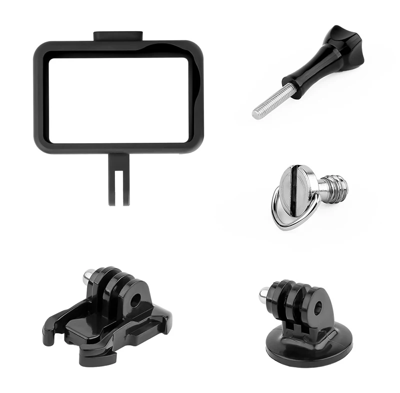 Vlogging Aluminum Cage Case for Dji Osmo Action Vlog Case with Cold Shoe for Microphone LED Light