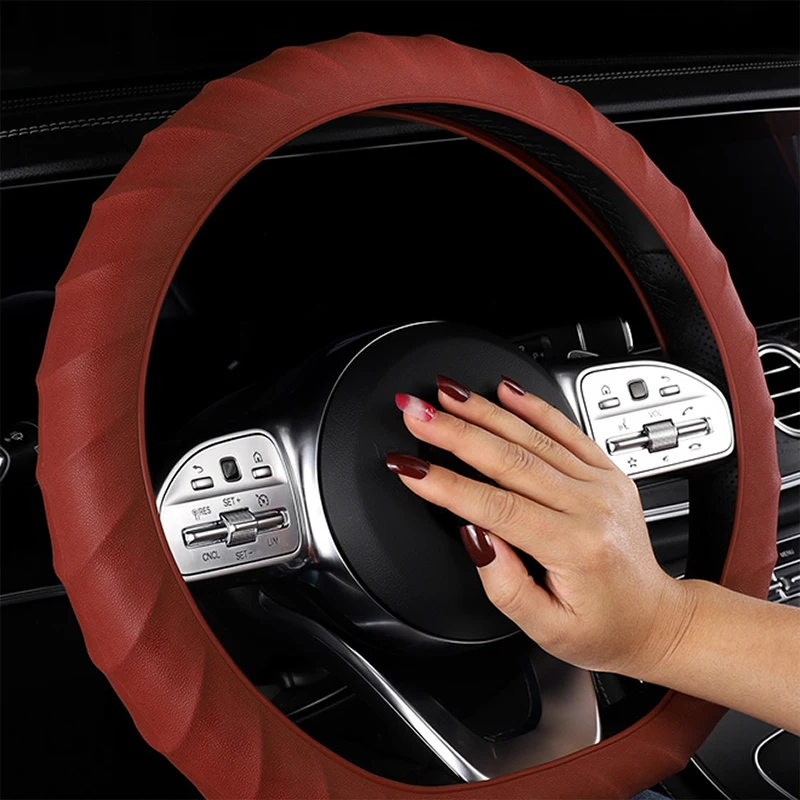 

Car Silicone Steering Wheel Glove Cover Soft Skin Soft Silicon Steering Wheel Cover Automobile Accessories For KIA Honda MG etc.