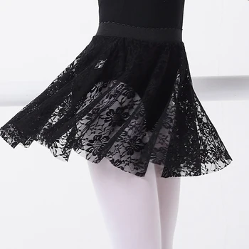 

New Black Lace Elastic Ballet Dance Skirt Children Girls Ballet Dance Costumes For Kids