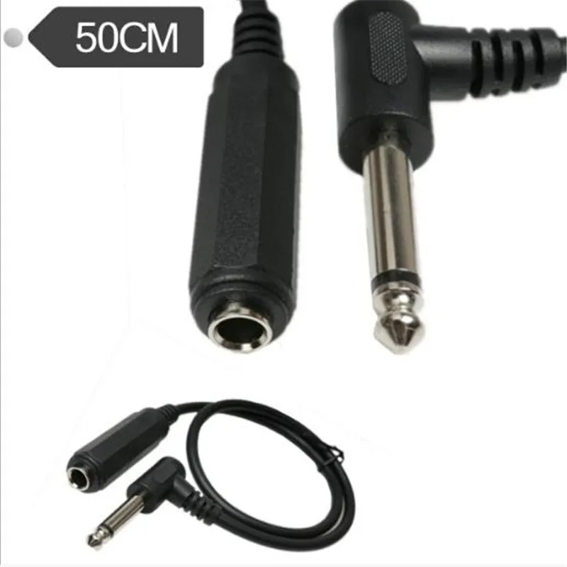 

6.35MM MONO MALE TO FEMALE TO PATCH CABLE- 1/4" GUITAR LEAD 90 DEGREE RIGHT ANGLE Audio Cable