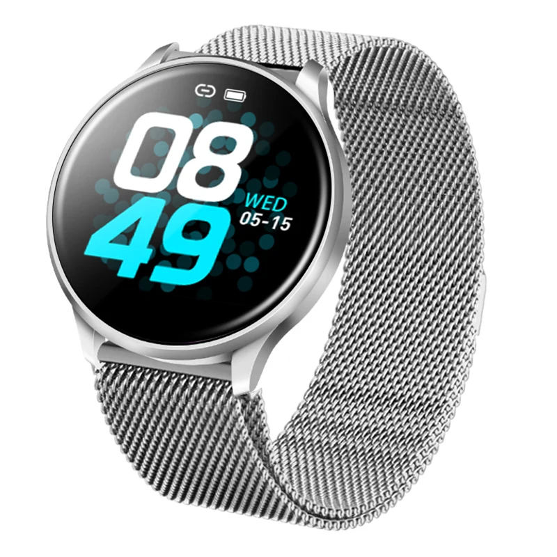 Серебристый Wearpai C198s Для женщин смарт-браслет Цвет Экран Smartwatch Водонепроницаемый музыка Управление сердечного ритма активности Фитнес смарт-браслет - Цвет: Серебристый