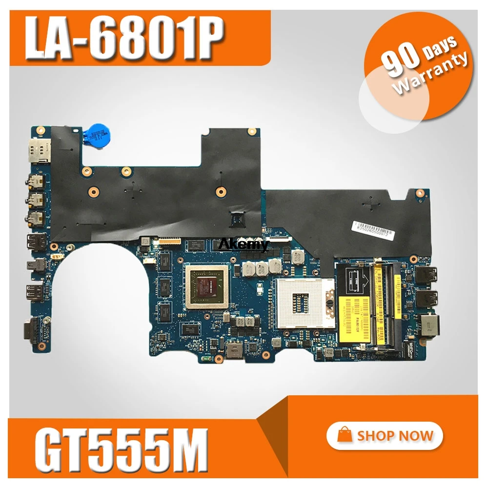 

for dell Alienware M14x R1 Motherboard P18G LA-6801P CN-0KNF1T 0KNF1T KNF1T GT555M GPU Laptop Motherboard tested 100% work