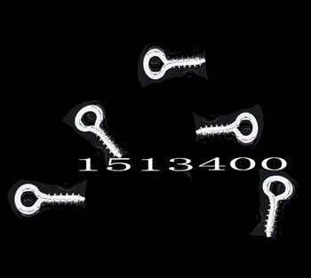 

8mm hot- 500 silver color Tone Screw Eye Bail Top jewelry roll round component connector hook loop material