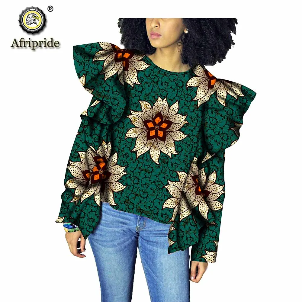 

2019 African clothing for women coats and jackets dashiki shirts party wear crop top wax batik ankara print AFRIPRIDE S1924018