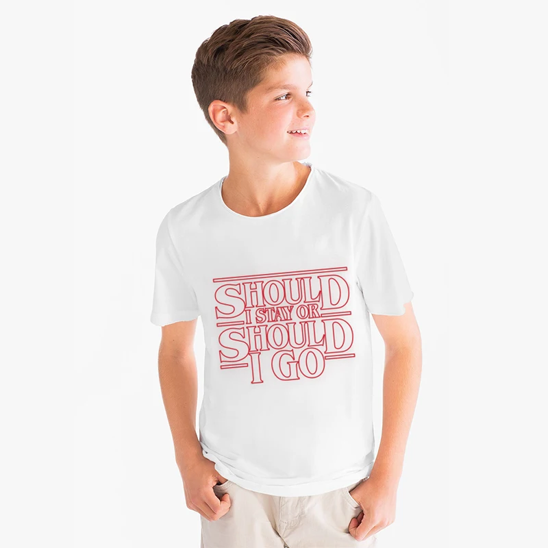 19 Camiseta/футболка «странные вещи»; Детские футболки для мальчиков и девочек; футболка с круглым вырезом и принтом; одежда для малышей; Повседневная футболка; топы с короткими рукавами - Цвет: 19