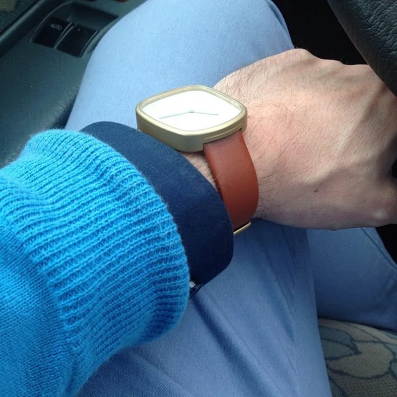 2022 Dating casual fashion minimalist quartz Vintage leather bracelet male watch female watch corelogio masculino reluple watch