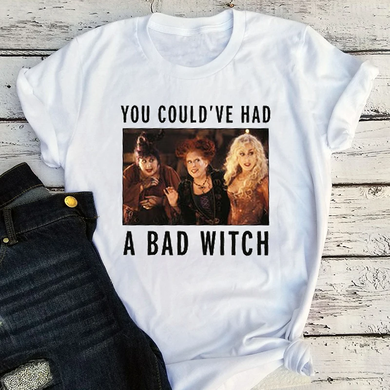 

friends horror movies characters halloween shirts bad witch graphic tee halloween 2020 hocus pocus tshirt plus size christmas