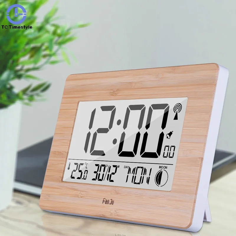 

Wall Clock Temperature Humidity Digital Electronic Alarm Clocks Weather Forecast Perpetual Calendar Snooze Backlight Home Decor