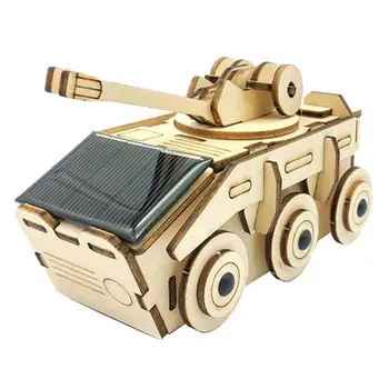 

Wooden Solar Tank Model Kits DIY Educational Science Toy Kits for Kids Age 8-12 U90B