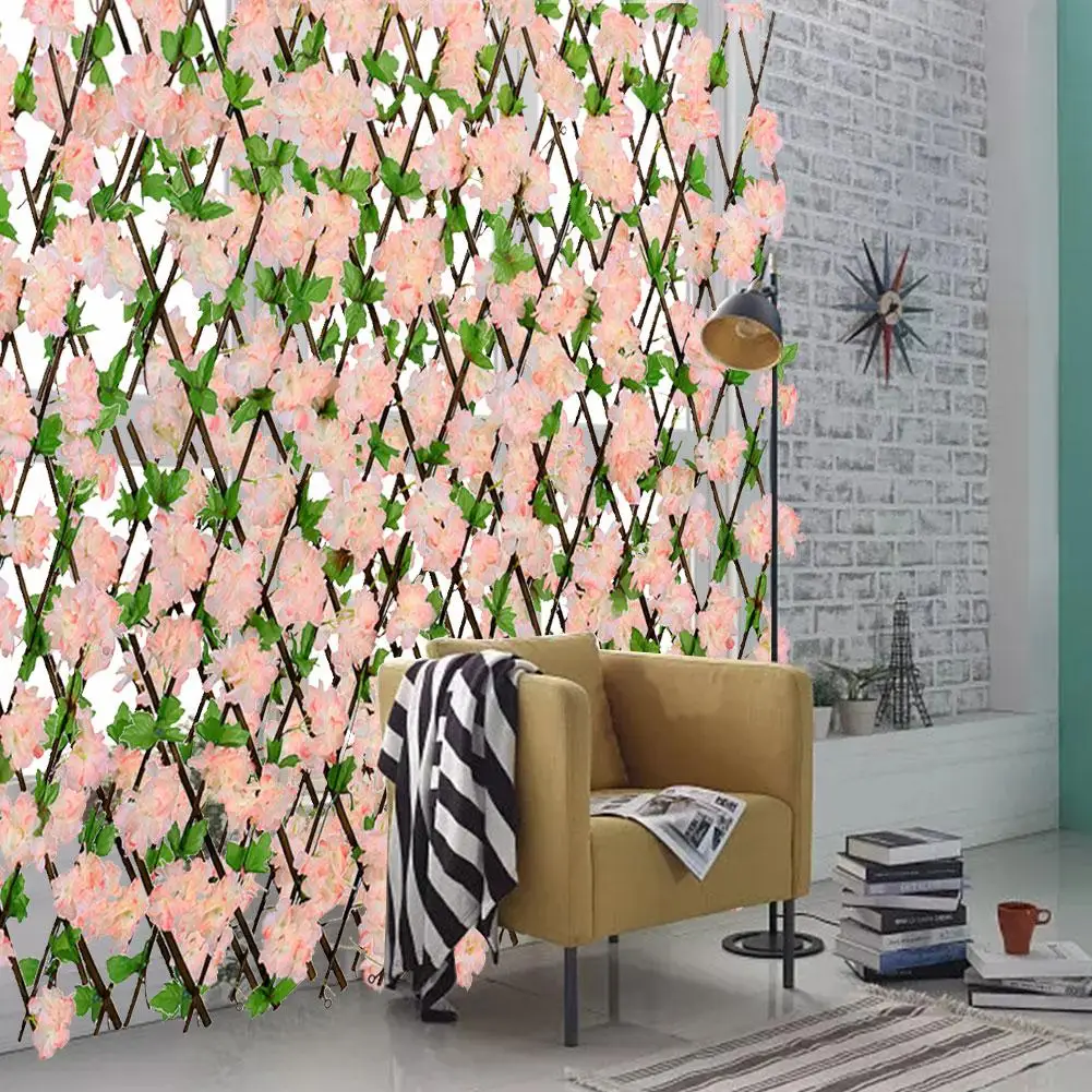 2020 новая деревянная изгородь с искусственными цветочными листьями украшение для