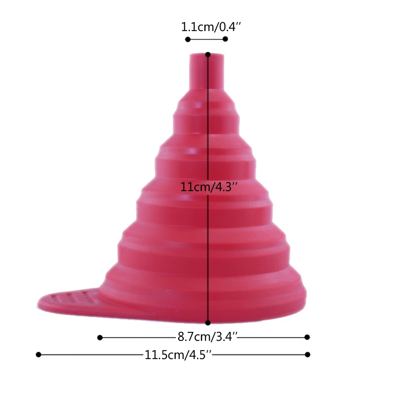 1 шт. Новинка домашний практичный и безопасный кухонный инструмент из силикона складная стильная Воронка мини складной портативный бытовой