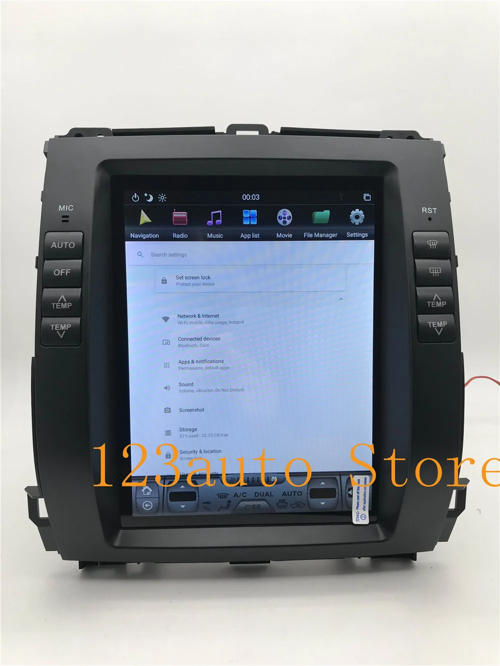10,4 ''Tesla стиль Android 8,1 PX6 CARPLAY HDMI Автомобильный dvd-плеер для Toyota Prado 120 land cruiser 2002-2009 Lexu s GX470 GX 470