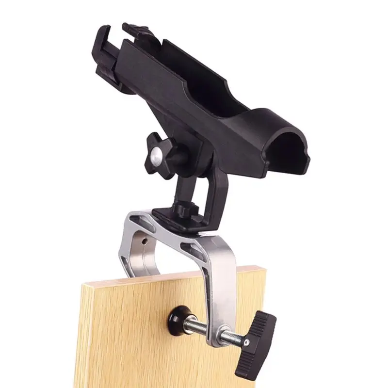 

Fishing Boat Rods Holder 360 Degree Rotation Adjustable Power Lock Fishing Rod Racks Folding Holder with Large Clamp Opening