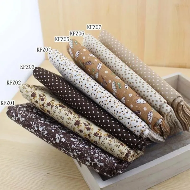 Booksew Ankara Vintage Brown Cotton Fabric Dye Fat Quater Bundle Sewing Patchwork 7 Pcss/lot 50x50cm cotton craft fabric cotton fabric craft fabric fabric material